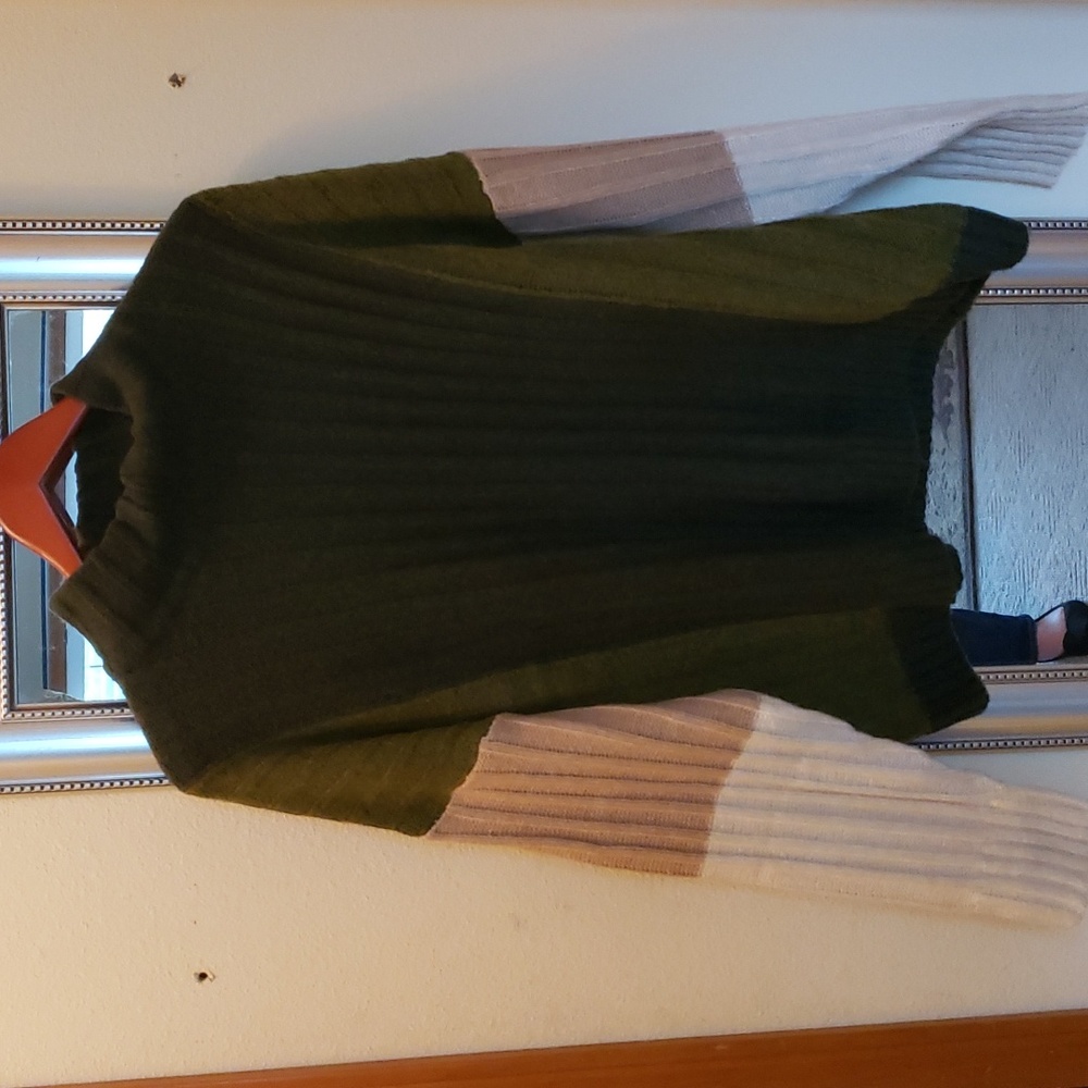 Time and Tru Women's Ribbed Mock Neck Sweater